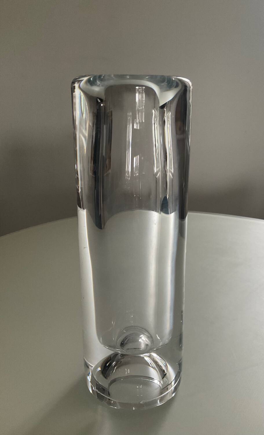 Crystal magnifying glass vase from the 70s