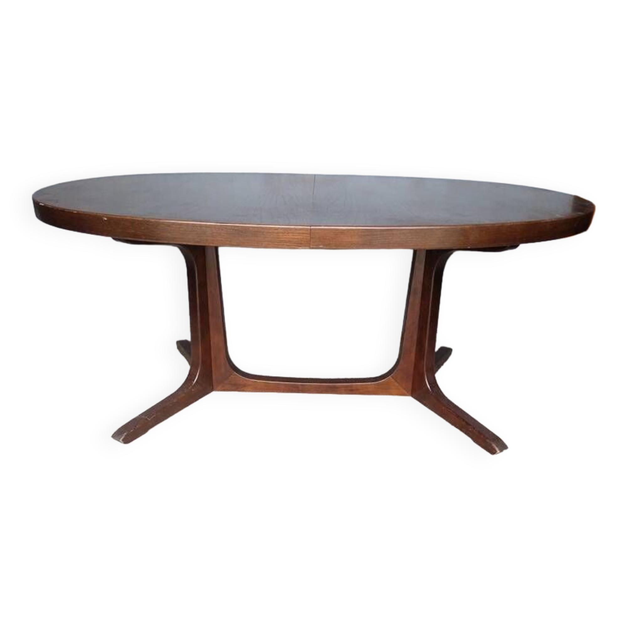 Baumann table + 2 wooden extensions ep 1970