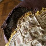 Late 19th century stool decorated with macaroons and claw feet