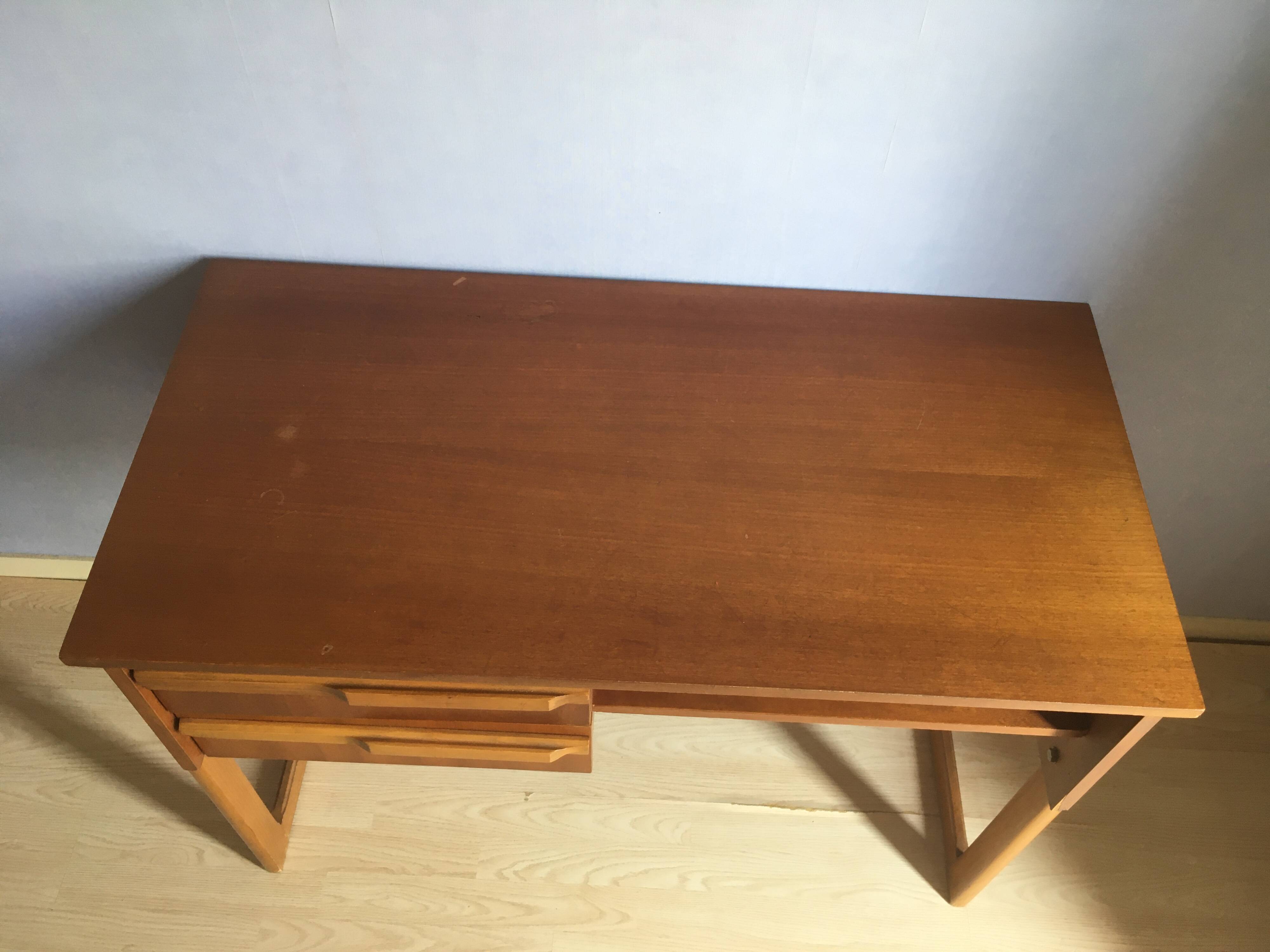Vintage wooden desk, Scandinavian style, 1970s
