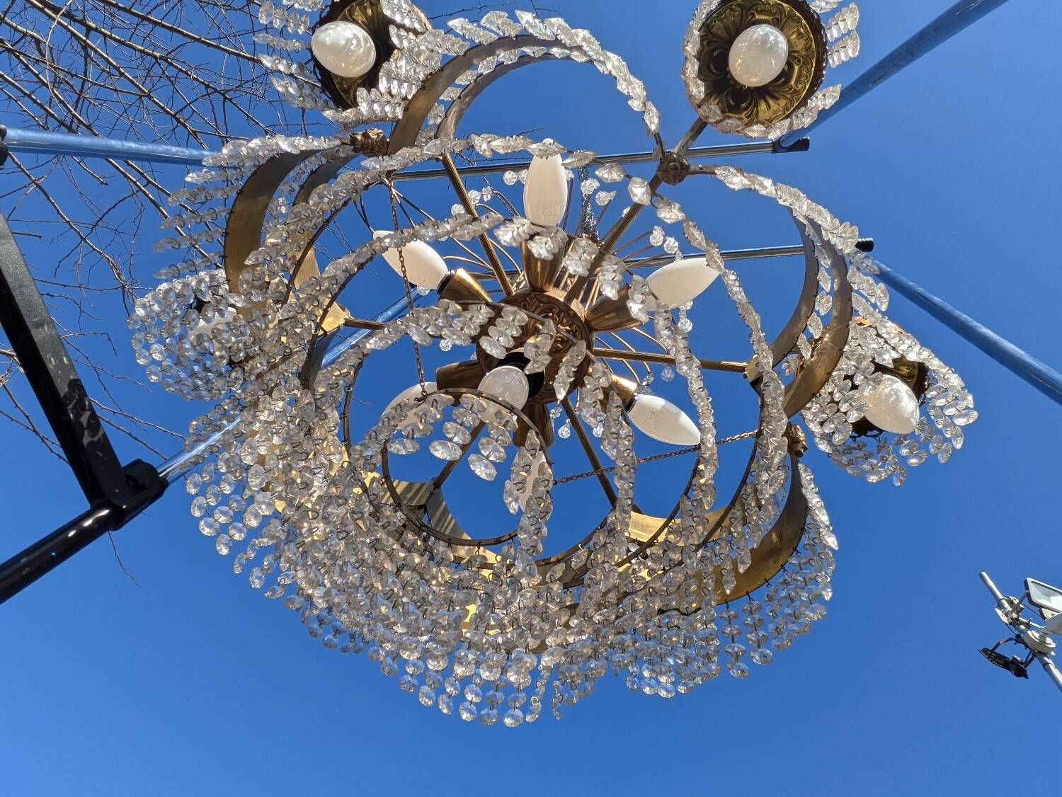 Lustre vintage mid century, Hollywood Regency
