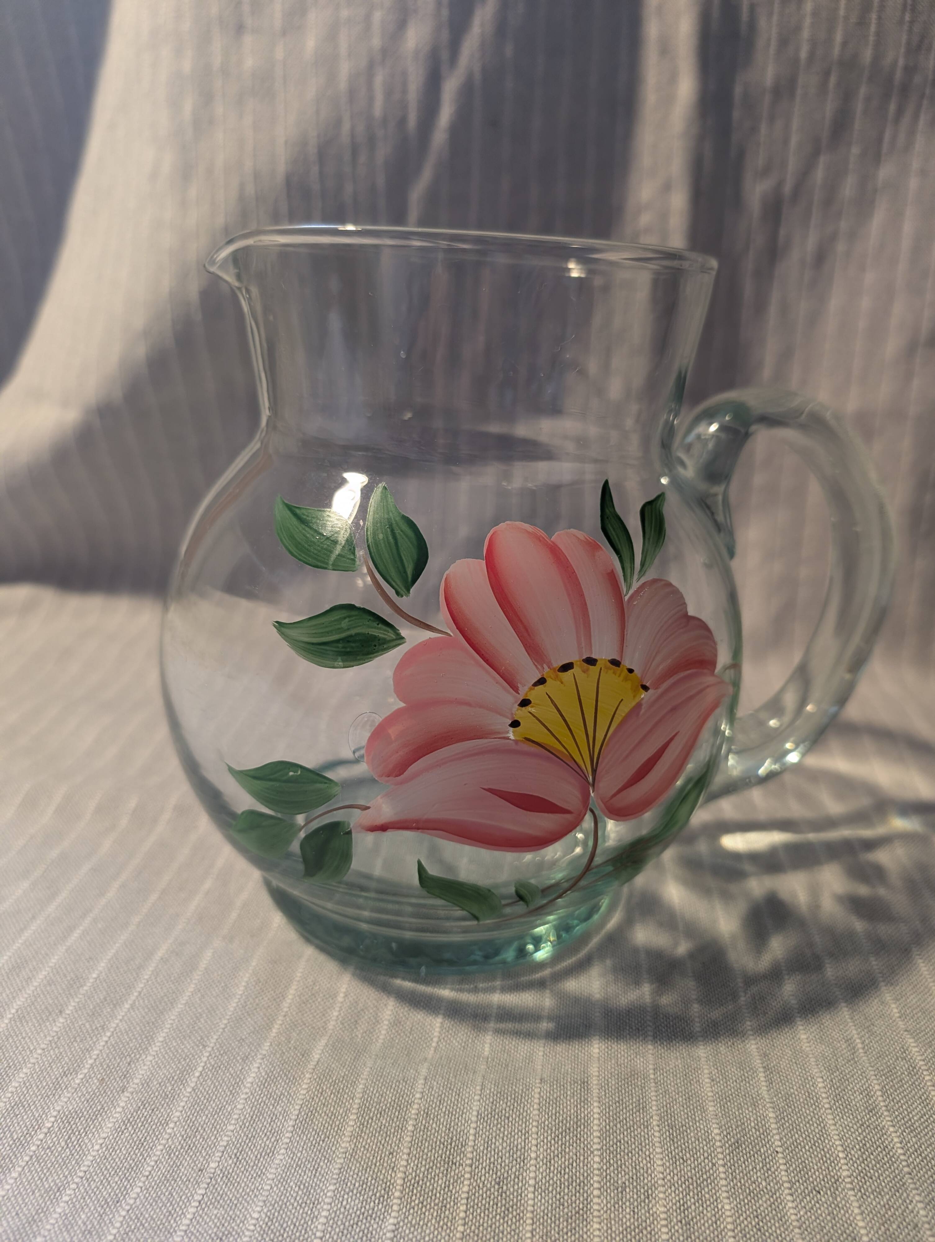 Decorative jug with floral pattern