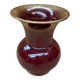 Antique bordeaux red & gold ceramic vase germany vintage