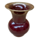 Antique bordeaux red & gold ceramic vase germany vintage