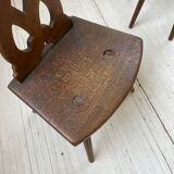 Pair of brutalist Alsatian mountain chairs 19th