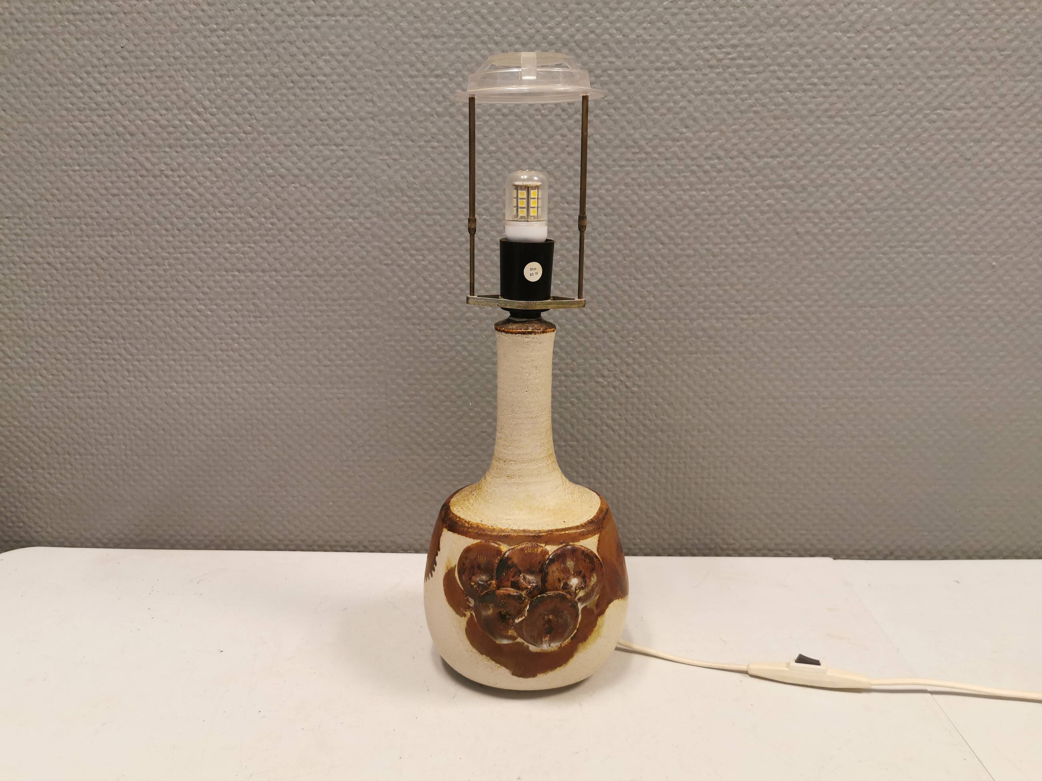 Ceramic table lamp designed by Axel Larsen Denmark for his own company Axella 1970s