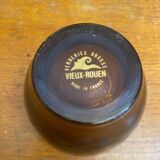 Cendrier Ancien Verrerie BROSSE Vieux Rouen Verre Moulé France Vintage