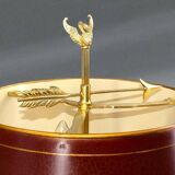 Lampe Bouillotte Bronze Style Empire Abat-jour & Pied laqué Bordeaux