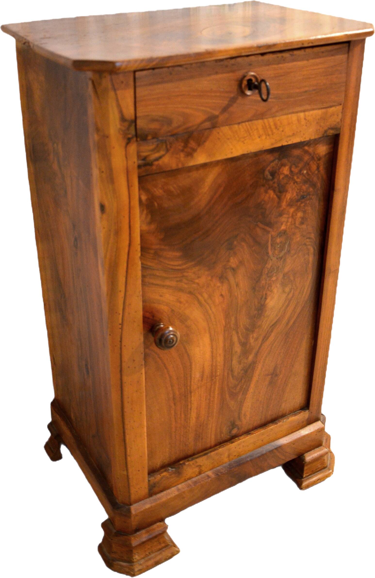 Walnut bedside table