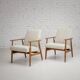 Pair of Lisek Mid-Century armchairs – Restored, vintage, 1960s