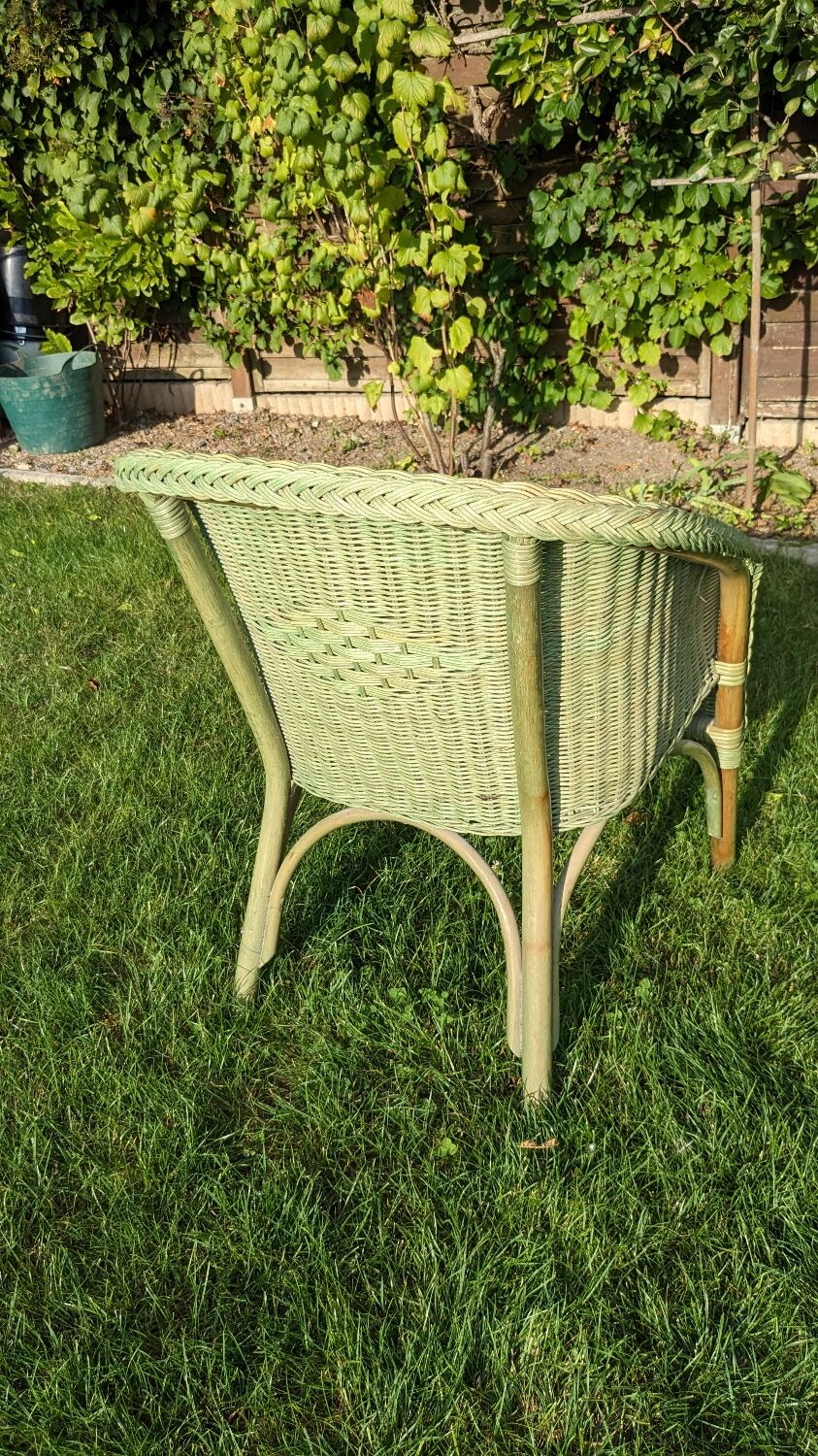 Rattan and wicker armchair