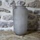Molded pressed glass vase with geometric decoration Verrerie Legras