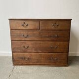 Commode géorgienne en chêne du début du XIXe siècle