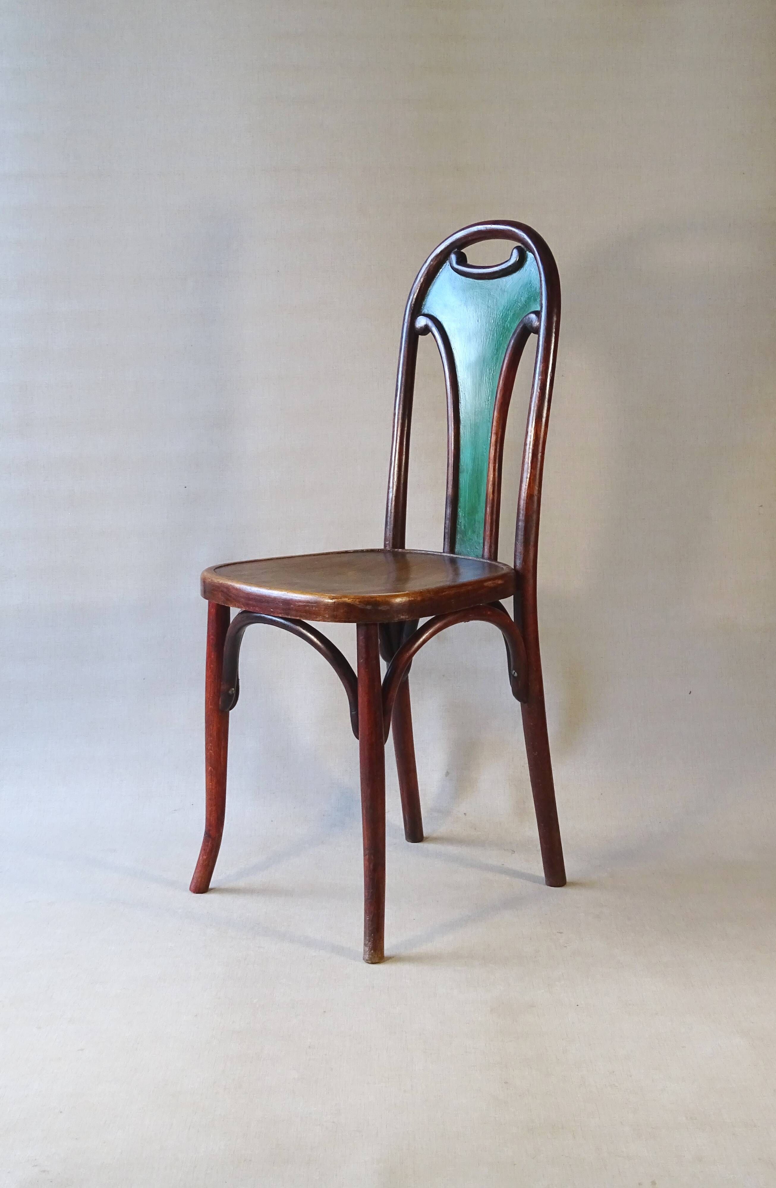 Fischel chair N°396 circa 1929, variant of Thonet 738/XI