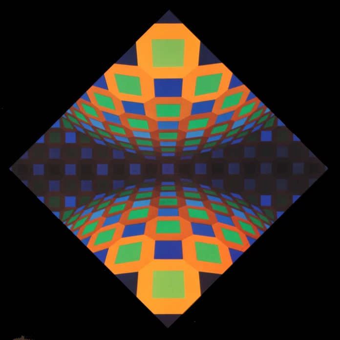Victor vasarely - complete portfolio of 8 posters from 1974 - universal structures of the octagon