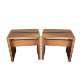 Paire de tabourets Les Arcs par Charlotte Perriand 1970