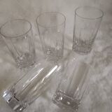 5 bayel crystal long drink glasses