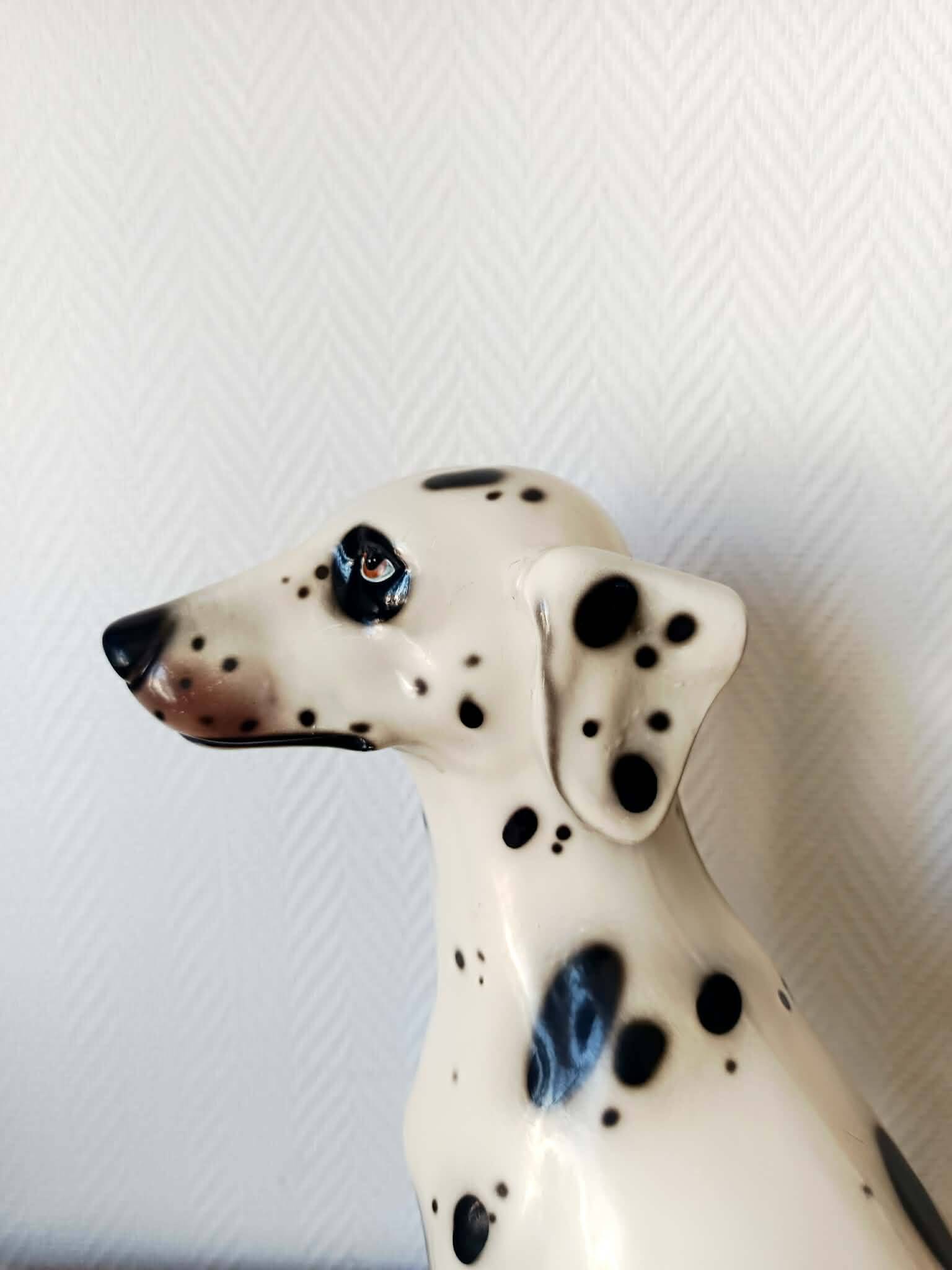 Vintage ceramic Dalmatian dog, Italy 1970.