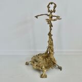 Porte parapluie porte canne art déco en bronze
