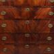 Commode Chiffonnière Ancienne en Acajou Flammé sur Chêne XIXe Siècle