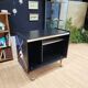 Vinyl storage unit on wheels