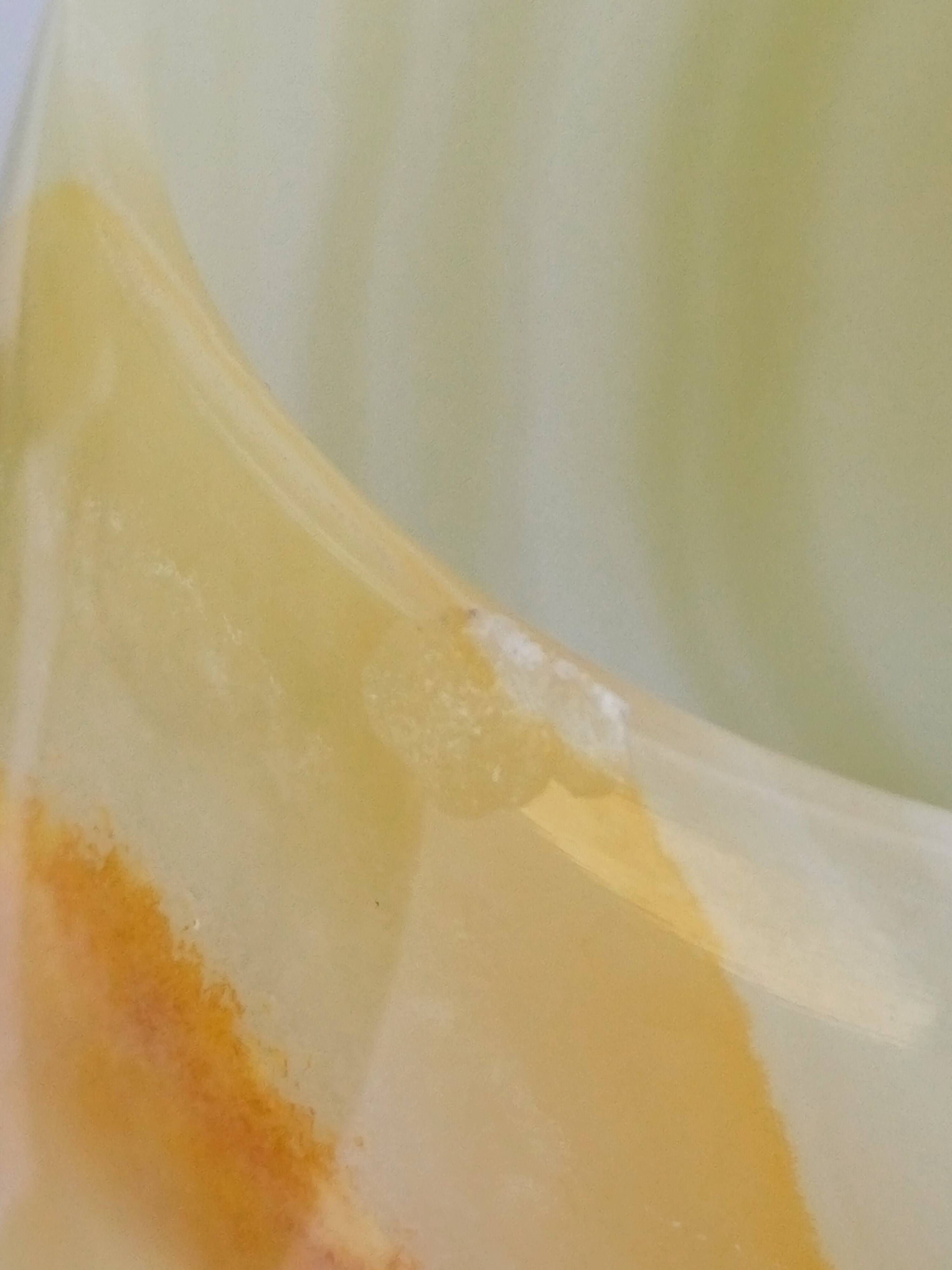 set of 6 green alabaster stone wine goblet stemmed glasses