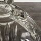 Vintage molded pressed glass bowl on foot