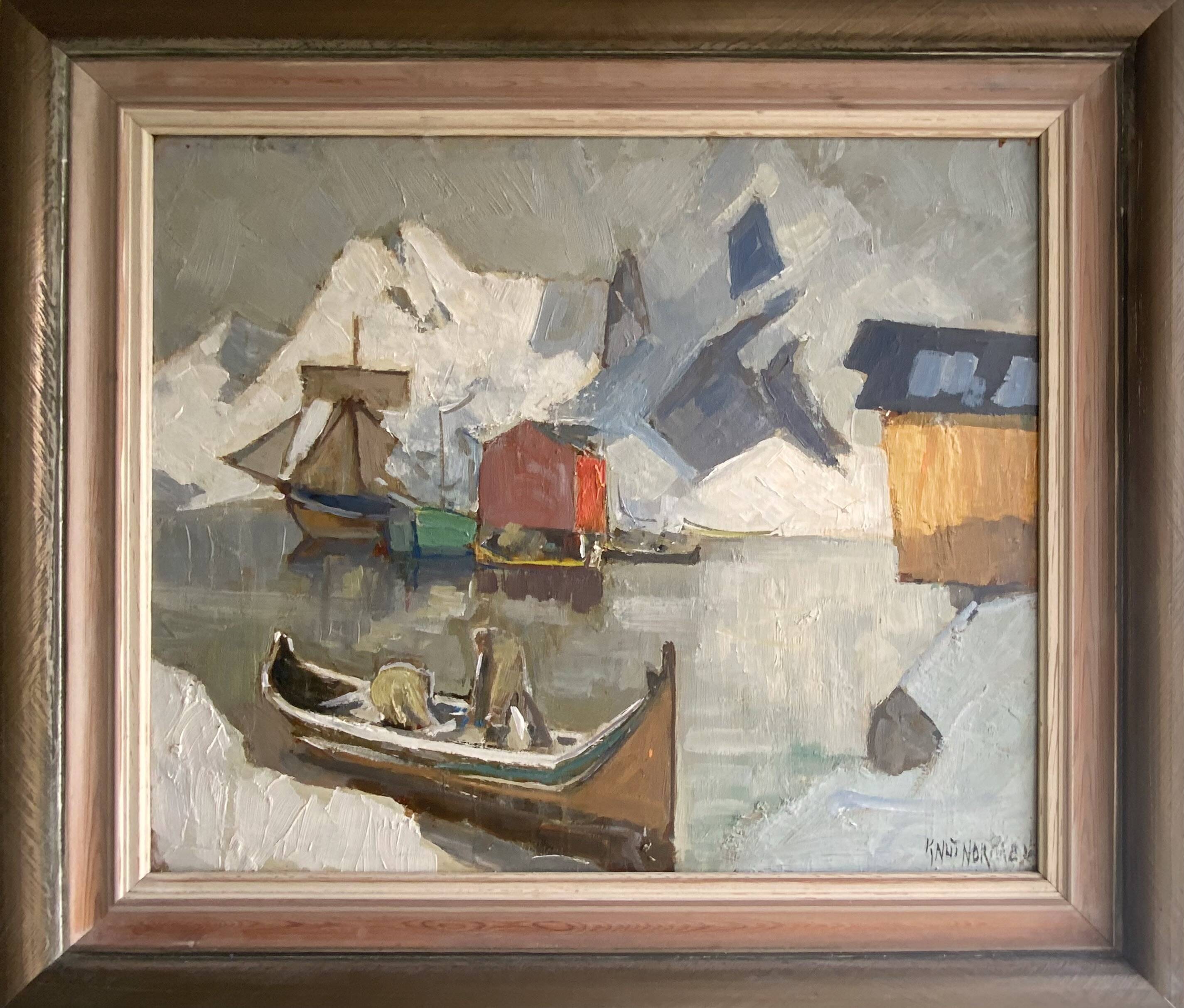 Impressionism Original Oil on Canvas Nordic Scene signed Knut Norman 1896-1977