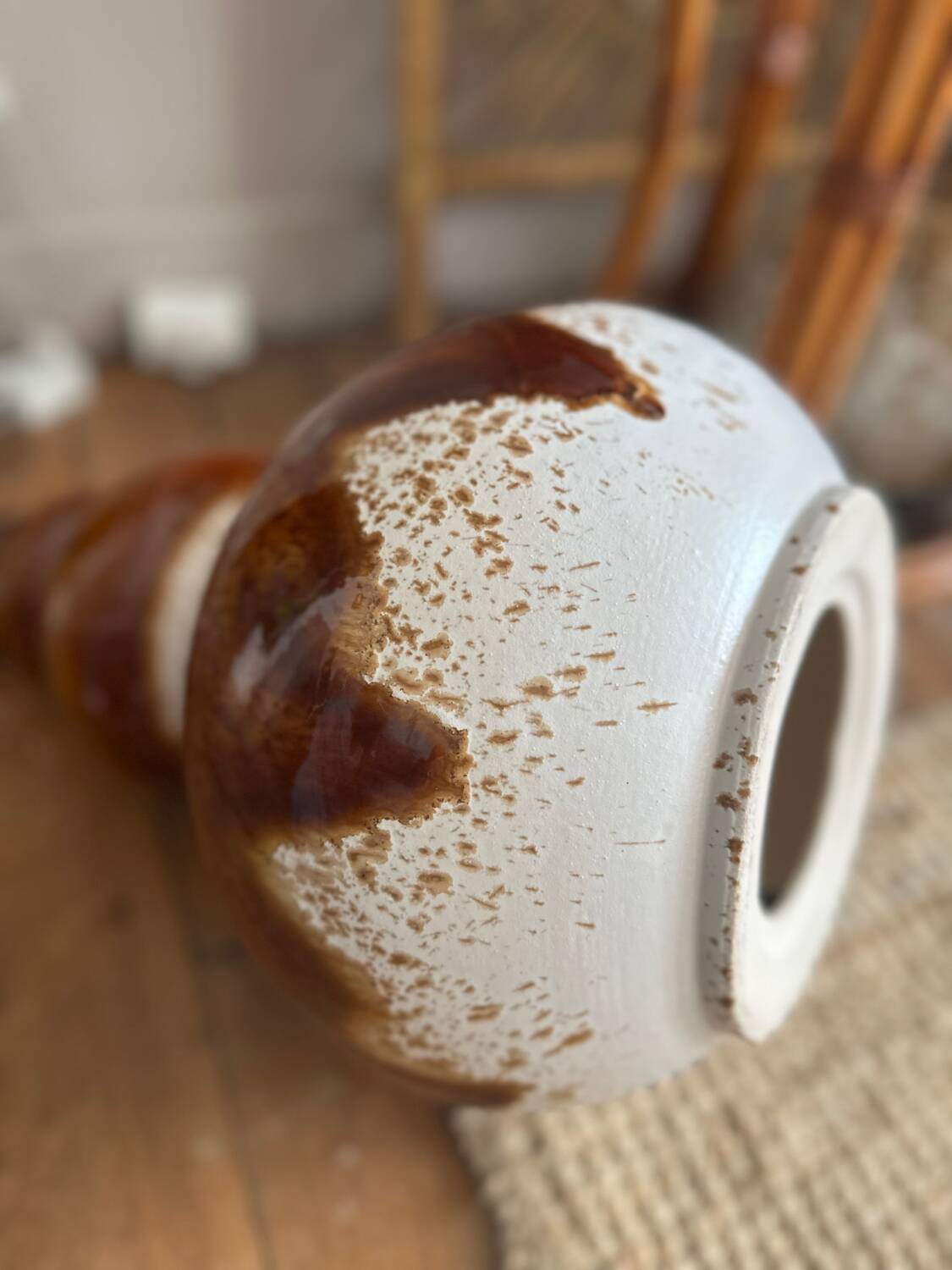 Vintage ceramic floor lamp from the 70s