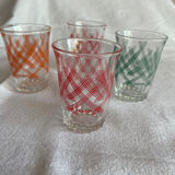 4 old cardon advertising glasses