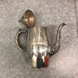 Cafetière en métal argenté