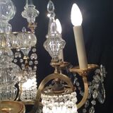 Chandelier bronze and crystal