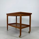 Danish midcentury teak bar trolley by Grete Jalk