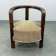 1930s Czech Art Deco Solid Oak Armchair