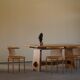 Mid-century brutalist dining table, made of oak, Danish craftsmanship, 1950s.