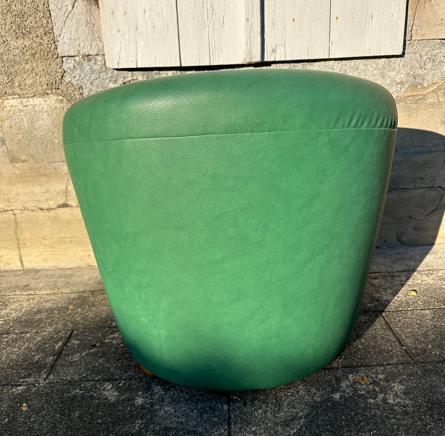 Vintage green leather club chair, antique green leather sofa.