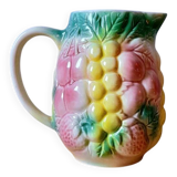 1960s fruit slipware jug