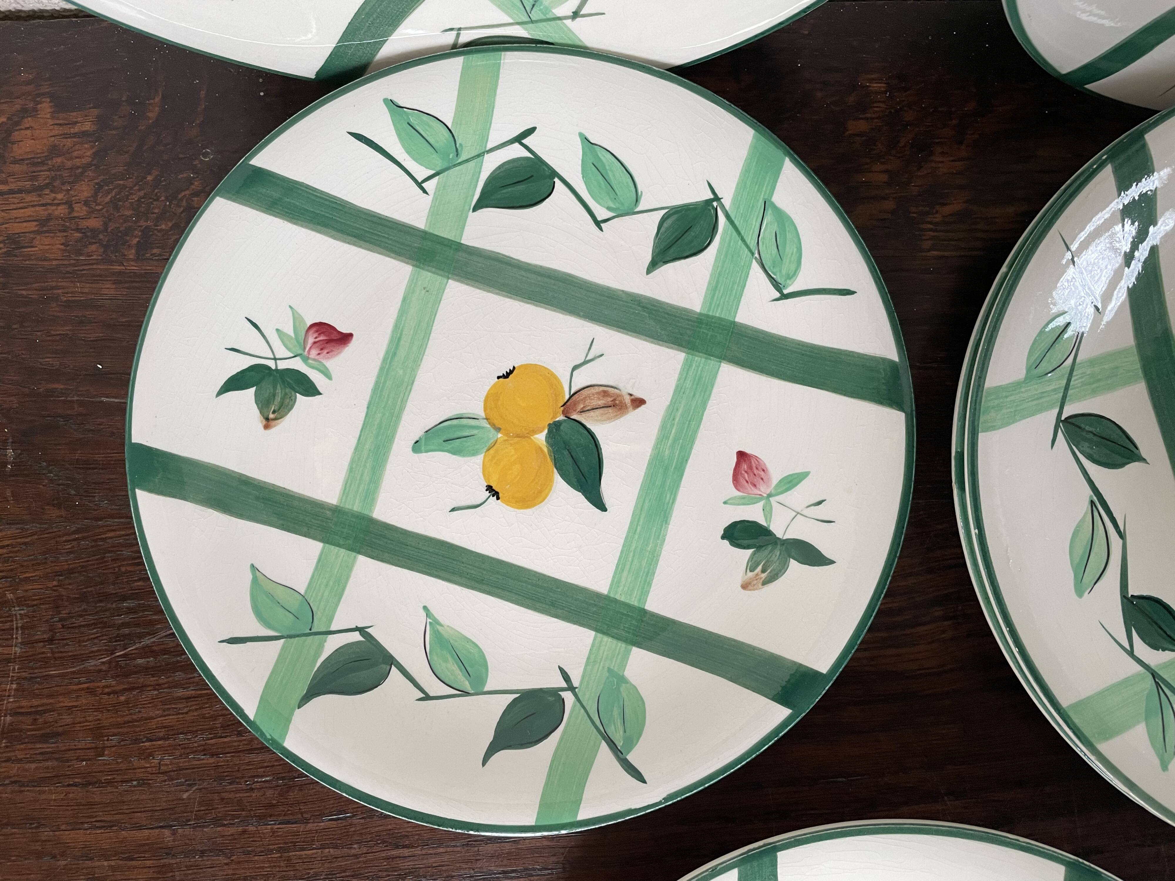 Longchamp dessert plates and oval dish