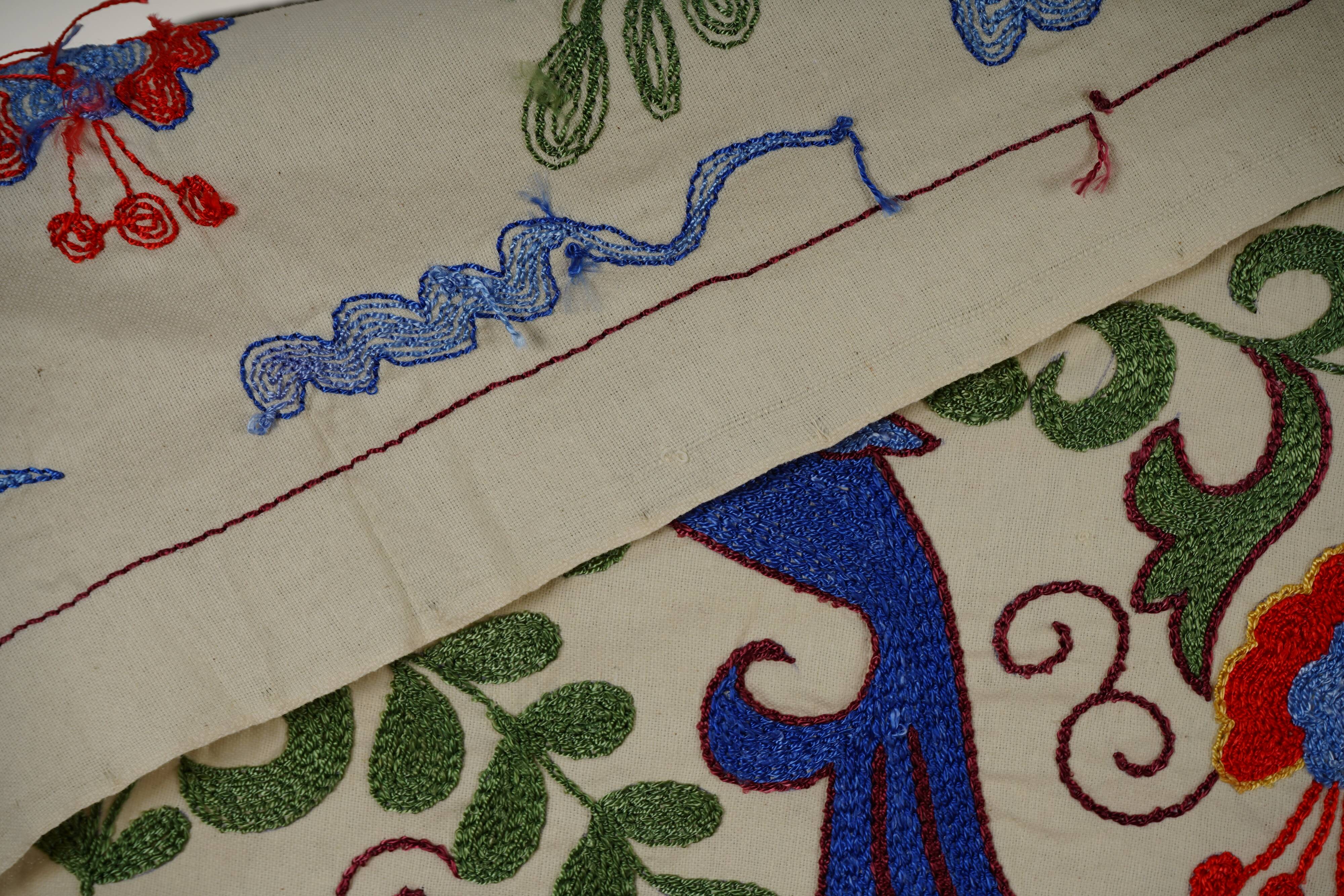 Hand-knotted rug, vintage Turkish rug 44x96 cm