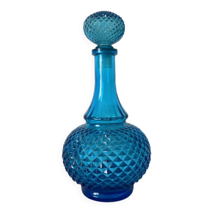 Carafe en verre bleu - belgique