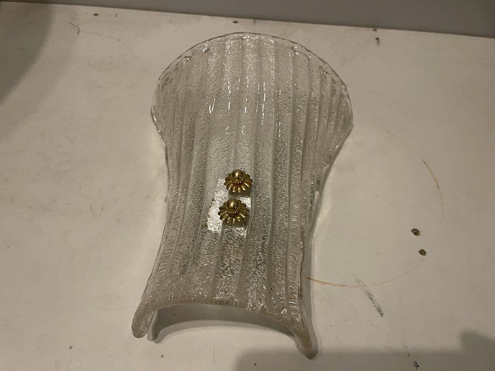 italian murano glass sconces, set of 2