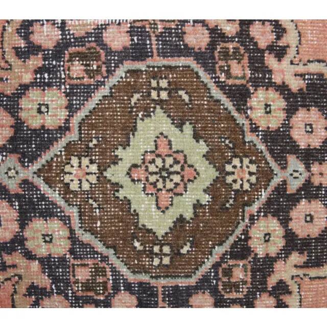 Vintage Turkish Oushak Handmade Wool Cotton Orange Runner Rug 92x378