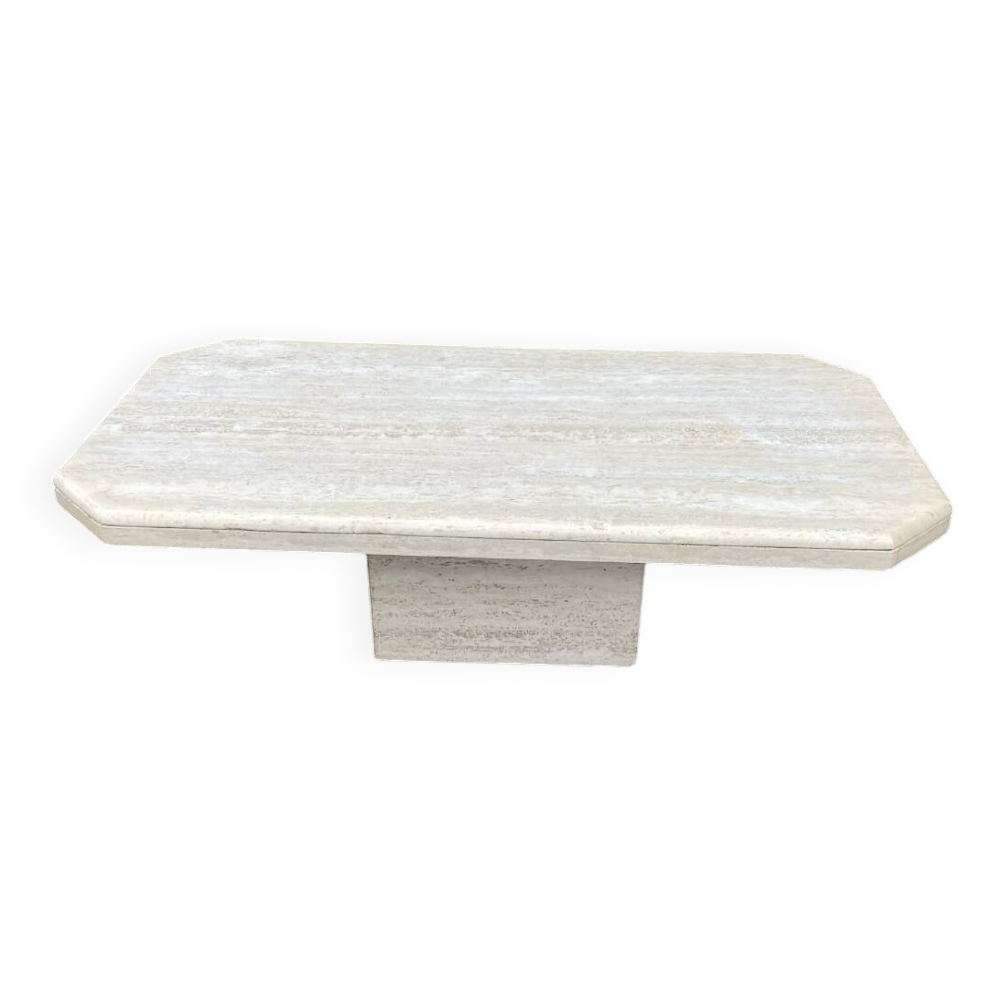 Travertine coffee table