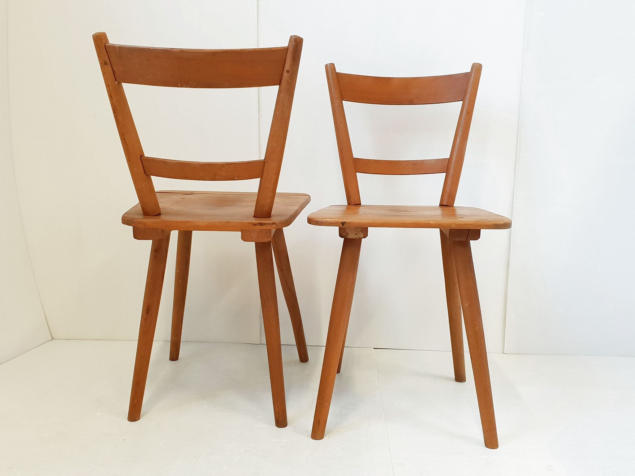 Suite de 3 chaises de Adolf Schneck 1940 vintage