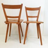 Suite de 3 chaises de Adolf Schneck 1940 vintage