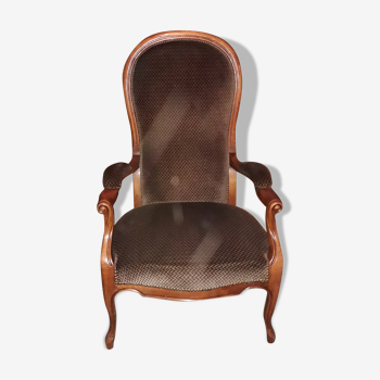 Fauteuil Voltaire merisier