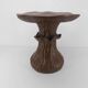 Vintage mushroom table in epoxy resin imitation wood