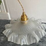 Vintage glass frilled/ruffled pendant