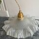 Vintage glass frilled/ruffled pendant