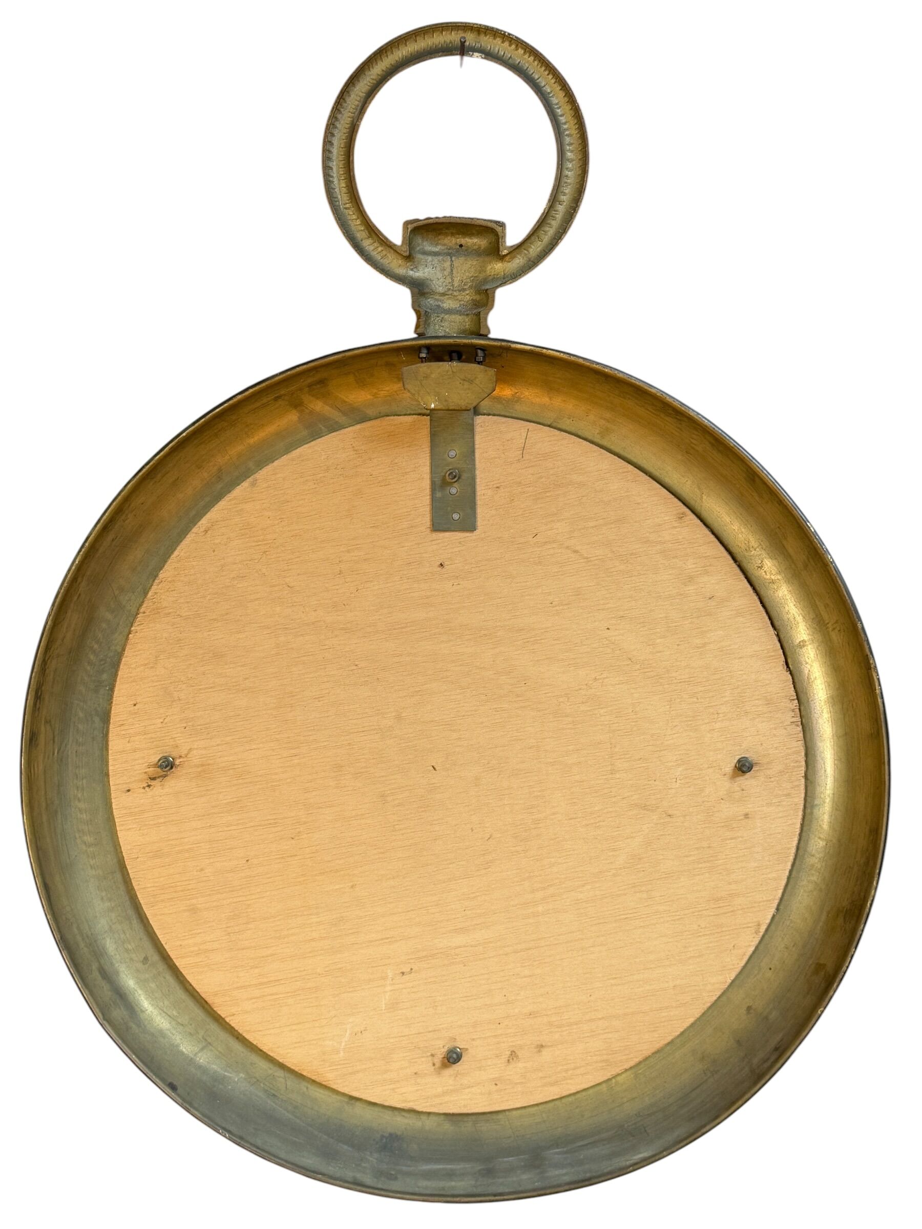 Large brass mirror in the style of Piero Fornasetti, 60 Italy.